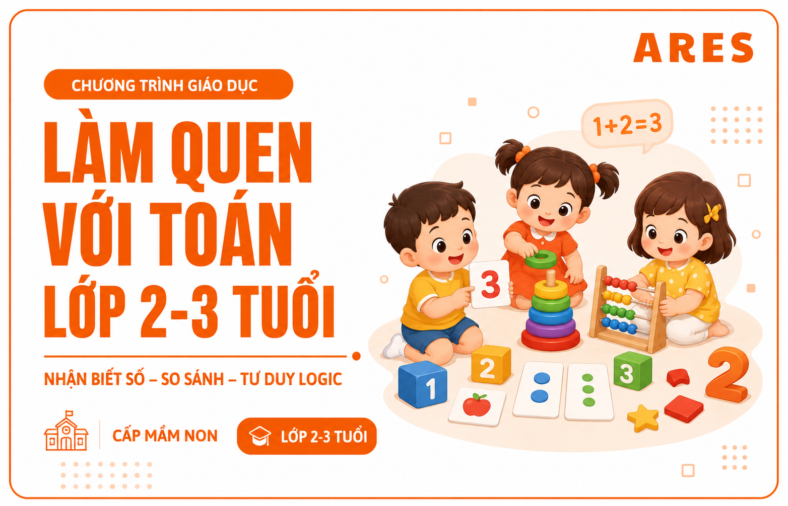 Làm quen với Toán trẻ 2 - 3 tuổi