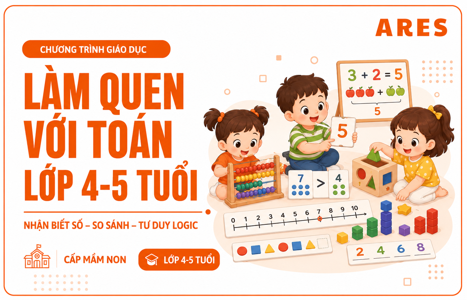 Làm quen với Toán trẻ 4 - 5 tuổi